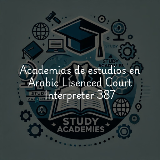 Academias de estudios en Arabic Lisenced Court Interpreter 387